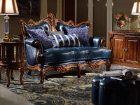 European Antique  style  Living Room Furniture Y28  Leather sofa sets and CT508S teapoy
