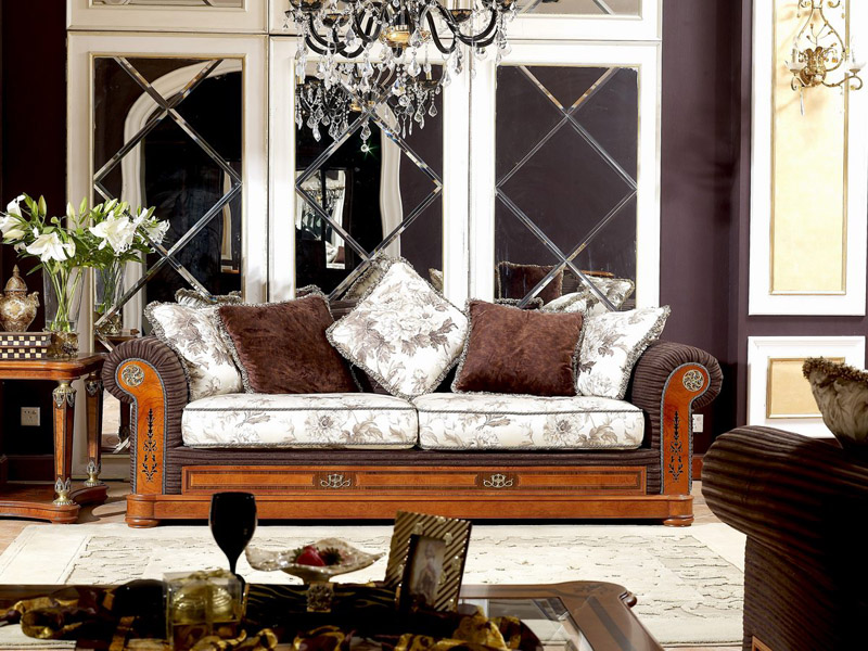 Classical fabric sofa beech solid wood frame E29 series